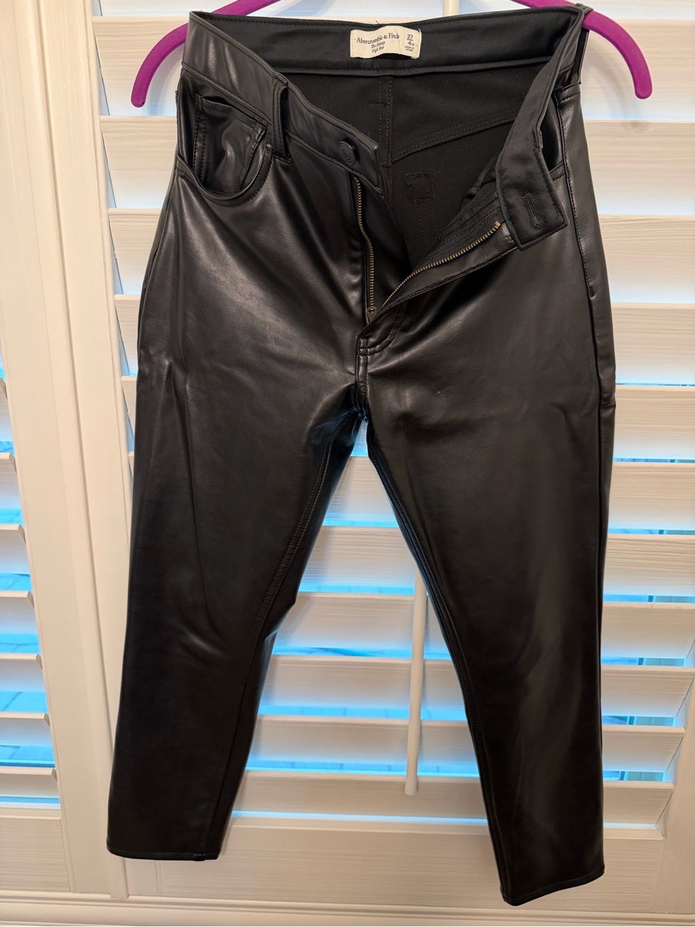 Black Faux Leather Pants
